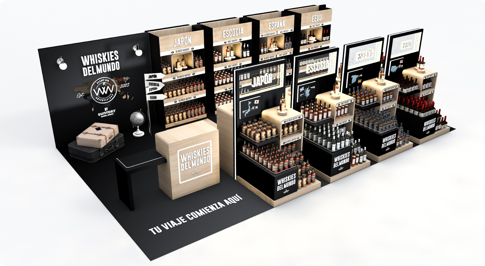 Instalación de Whiskies del mundo