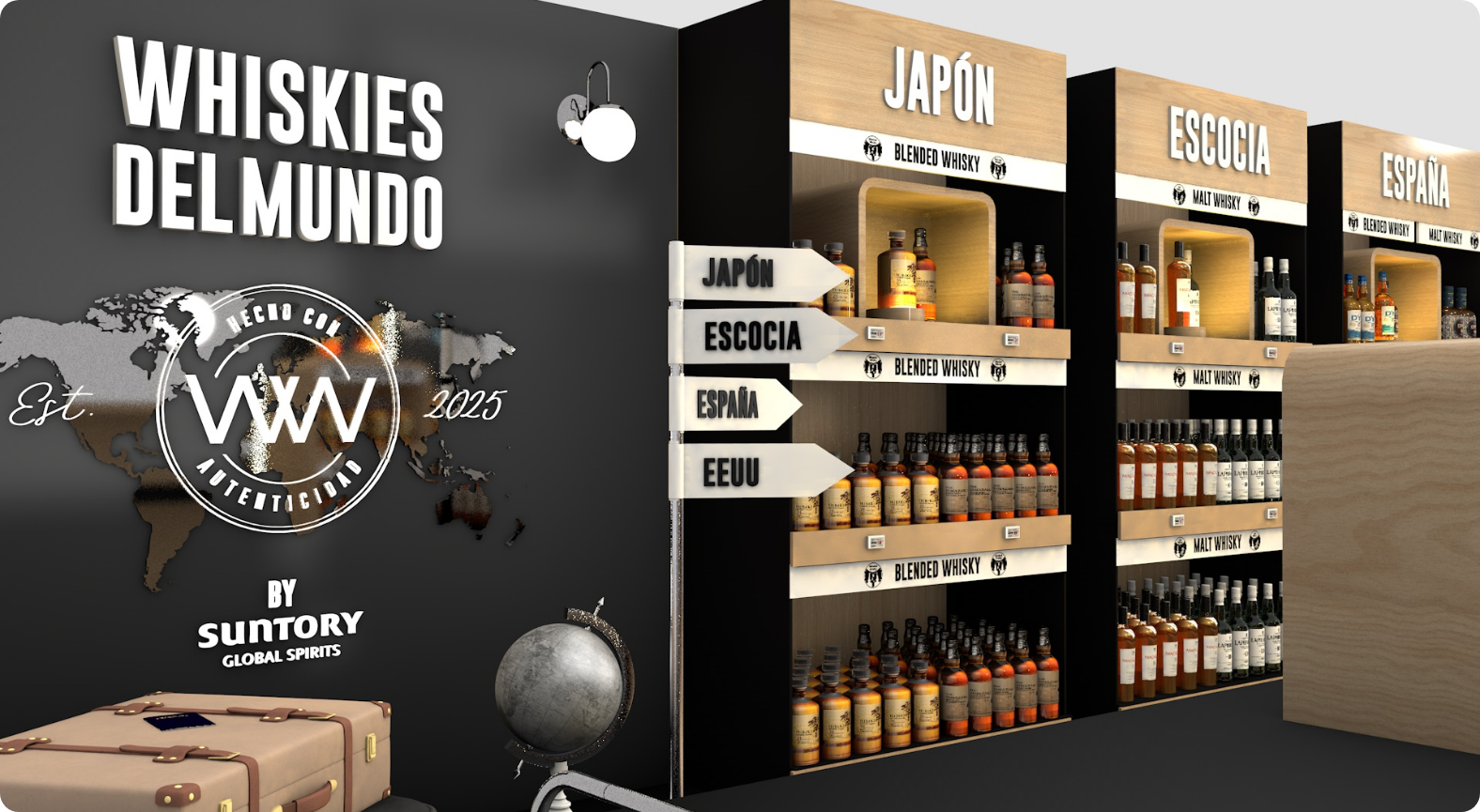 Instalación de Whiskies del mundo